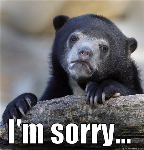  I'M SORRY... Confession Bear