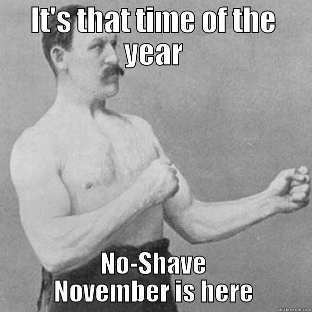 IT'S THAT TIME OF THE YEAR NO-SHAVE NOVEMBER IS HERE overly manly man