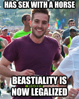 Has sex with a horse Beastiality is now legalized - Has sex with a horse Beastiality is now legalized  Ridiculously photogenic guy
