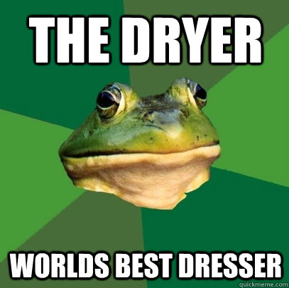 The dryer Worlds best dresser  Foul Bachelor Frog