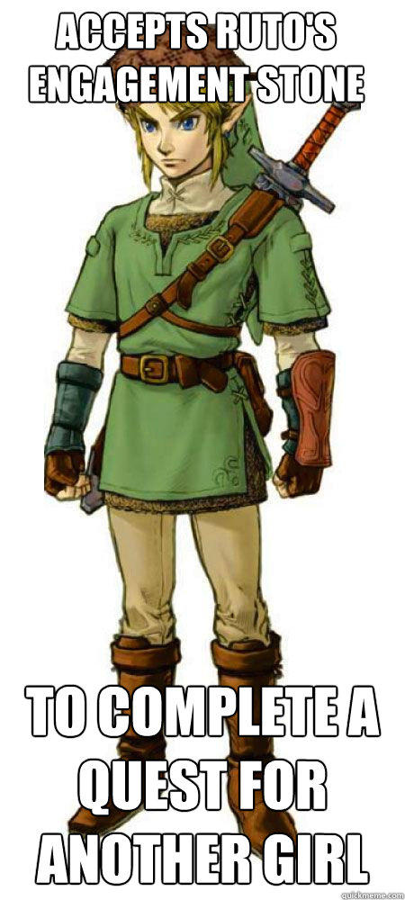 accepts ruto's engagement stone to complete a quest for another girl  Scumbag Link