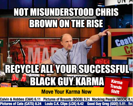 Not Misunderstood Chris Brown on the Rise Recycle all your Successful Black Guy karma  Mad Karma with Jim Cramer