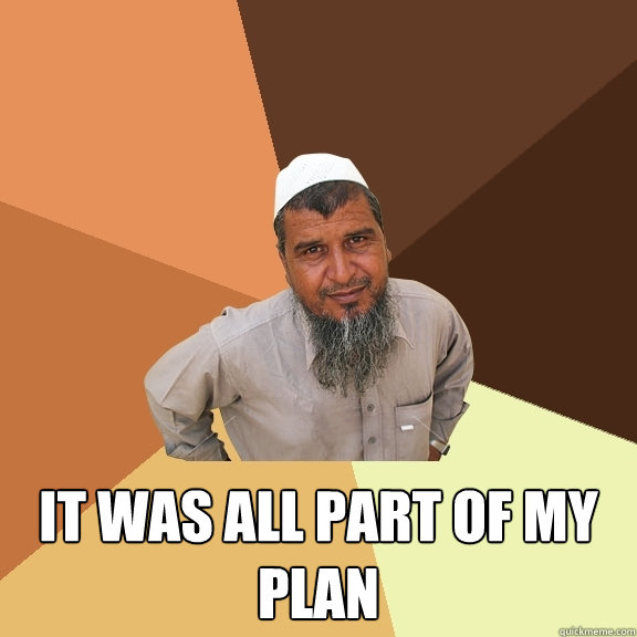  It was all part of my plan  Ordinary Muslim Man