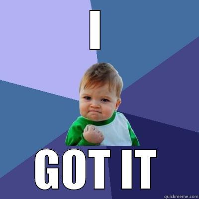 I GOT IT Success Kid