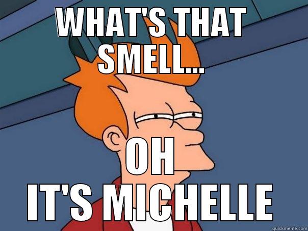 WHAT'S THAT SMELL... OH IT'S MICHELLE Futurama Fry