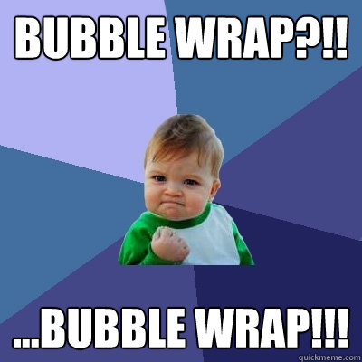 bubble wrap?!! ...BUBBLE WRAP!!! - bubble wrap?!! ...BUBBLE WRAP!!!  Success Kid