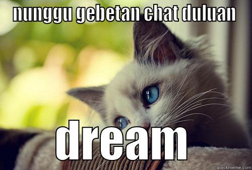 NUNGGU GEBETAN CHAT DULUAN DREAM First World Problems Cat