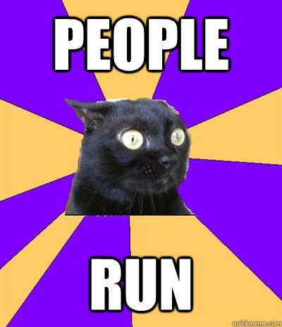 People Run  Anxiety Cat