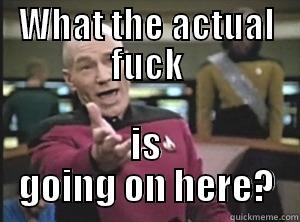 WHAT THE ACTUAL FUCK IS GOING ON HERE? Annoyed Picard