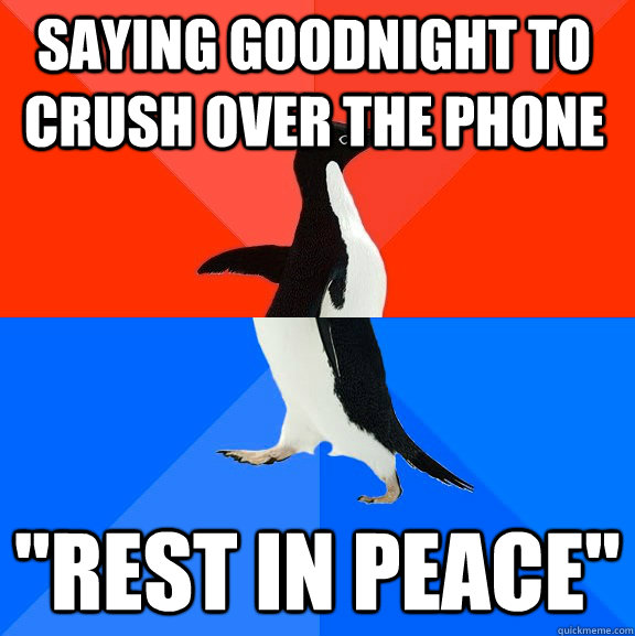Saying goodnight to crush over the phone 