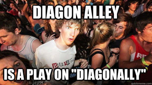 diagon alley Is a play on 