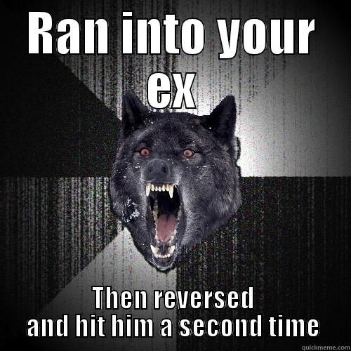 RAN INTO YOUR EX THEN REVERSED AND HIT HIM A SECOND TIME Insanity Wolf