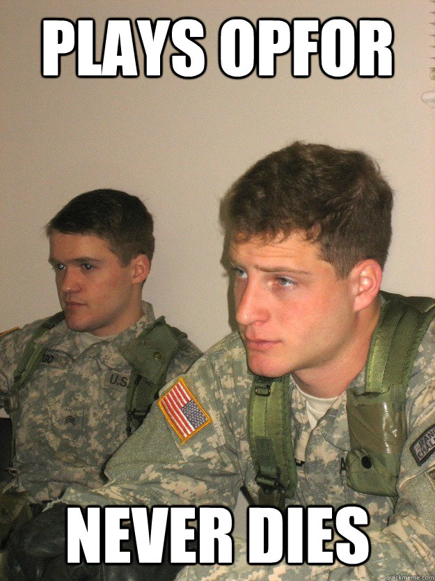 plays opfor never dies  ROTC Studs