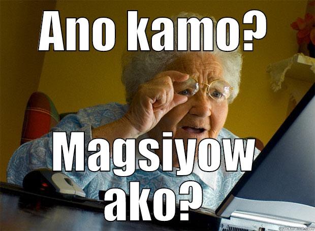 ANO KAMO? MAGSIYOW AKO? Grandma finds the Internet