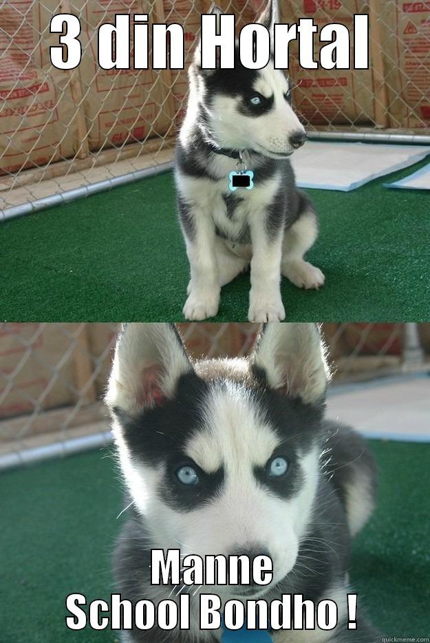 3 DIN HORTAL MANNE SCHOOL BONDHO ! Insanity puppy