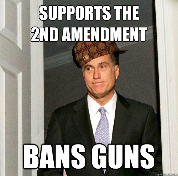 Supports the
2nd amendment bans guns  
