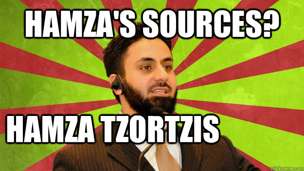 Hamza's Sources? Hamza Tzortzis   