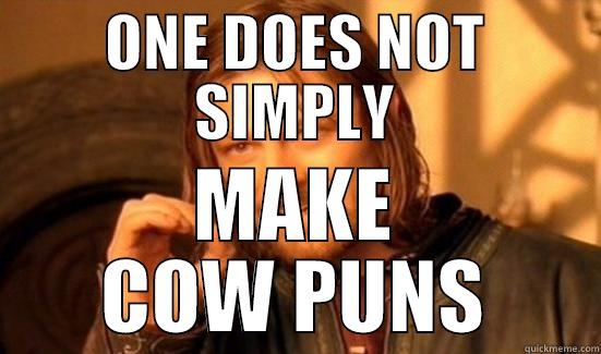 ONE DOES NOT SIMPLY MAKE COW PUNS Boromir