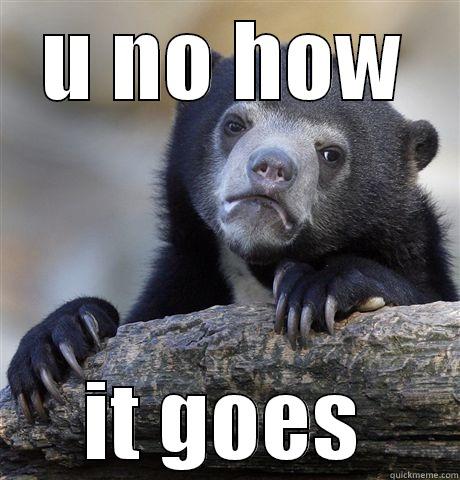 U NO HOW IT GOES Confession Bear