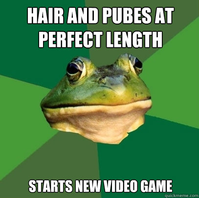 Hair and Pubes at Perfect length Starts New Video Game  Foul Bachelor Frog