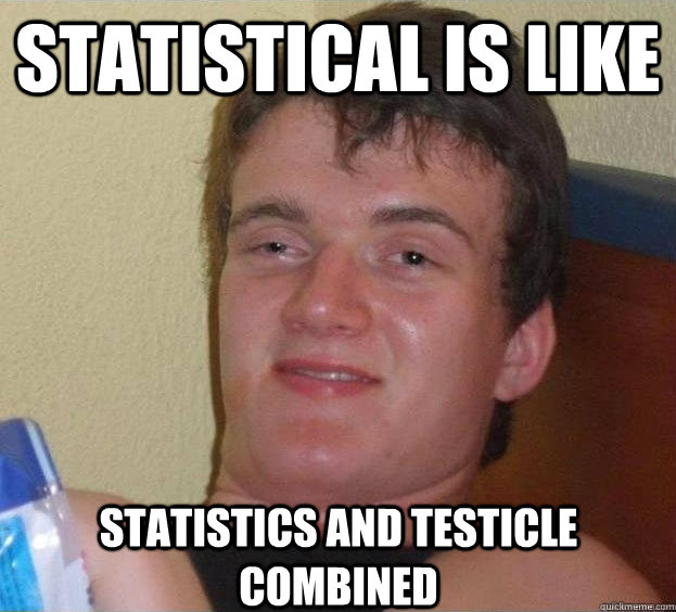 statistical is like statistics and testicle combined Caption 3 goes here  The High Guy
