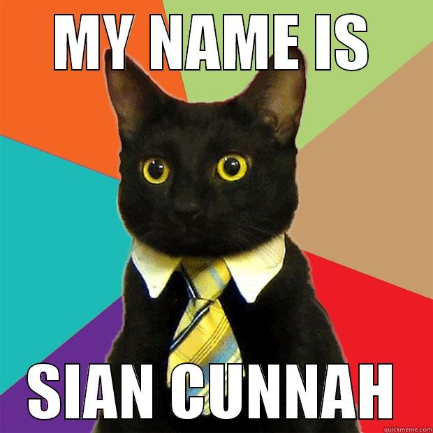 MY NAME IS SIAN CUNNAH Business Cat