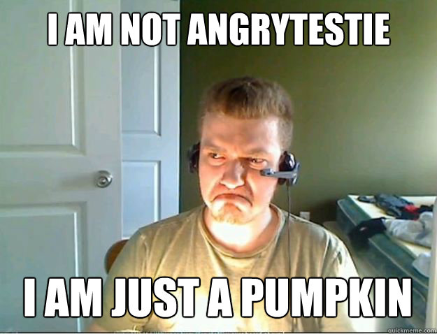 I am not angrytestie i am just a pumpkin  AngryTestie
