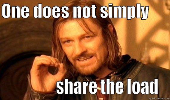 ONE DOES NOT SIMPLY                       SHARE THE LOAD One Does Not Simply