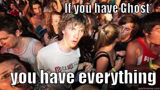                            IF YOU HAVE GHOST     YOU HAVE EVERYTHING Sudden Clarity Clarence