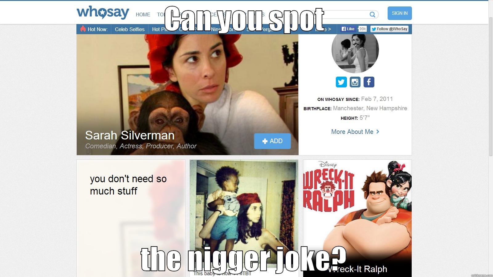 CAN YOU SPOT THE NIGGER JOKE? Misc