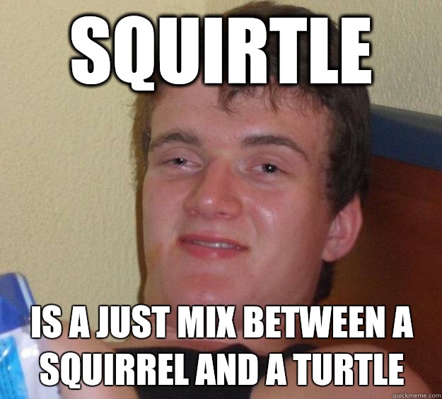 Squirtle Is a just mix between a squirrel and a turtle  10 Guy