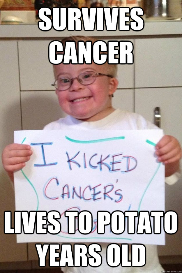 Survives cancer lives to potato years old - Survives cancer lives to potato years old  Misc