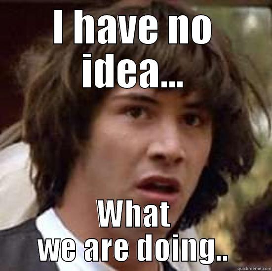 I HAVE NO IDEA... WHAT WE ARE DOING.. conspiracy keanu