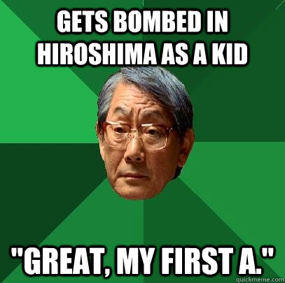 gets bombed in hiroshima as a kid 