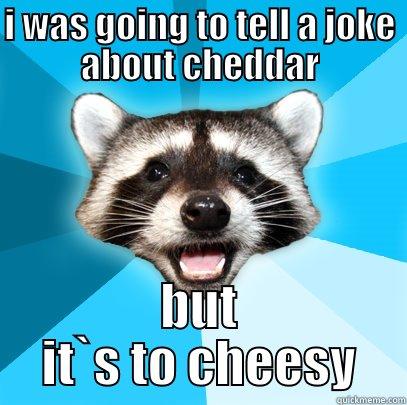I WAS GOING TO TELL A JOKE ABOUT CHEDDAR BUT IT`S TO CHEESY Lame Pun Coon