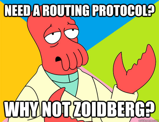 Need a routing protocol? why not zoidberg? - Need a routing protocol? why not zoidberg?  Misc