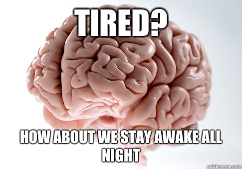 Tired? How about we stay awake all night - Tired? How about we stay awake all night  Scumbag Brain