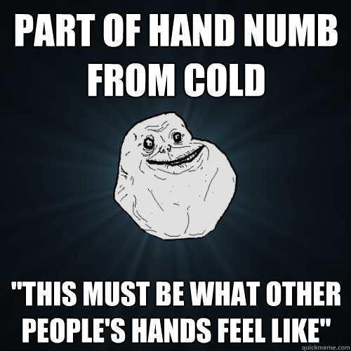 part of hand numb from cold 