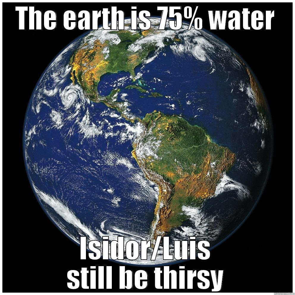 THE EARTH IS 75% WATER ISIDOR/LUIS STILL BE THIRSY Misc