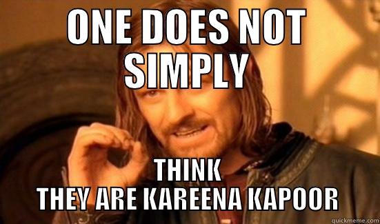 ONE DOES NOT SIMPLY THINK THEY ARE KAREENA KAPOOR Boromir