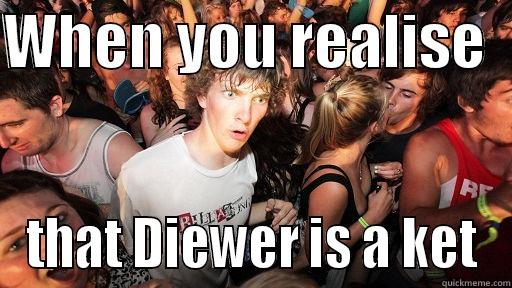 WHEN YOU REALISE   THAT DIEWER IS A KET Sudden Clarity Clarence