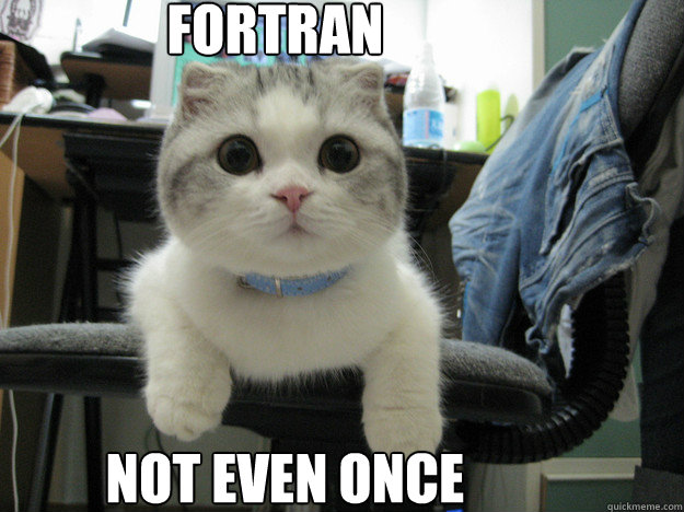 fortran not even once - fortran not even once  fortran cat