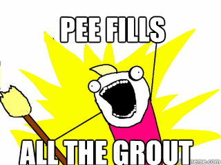 Pee fills All the grout  All The Things