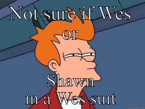 NOT SURE IF WES OR SHAWN IN A WES SUIT Futurama Fry