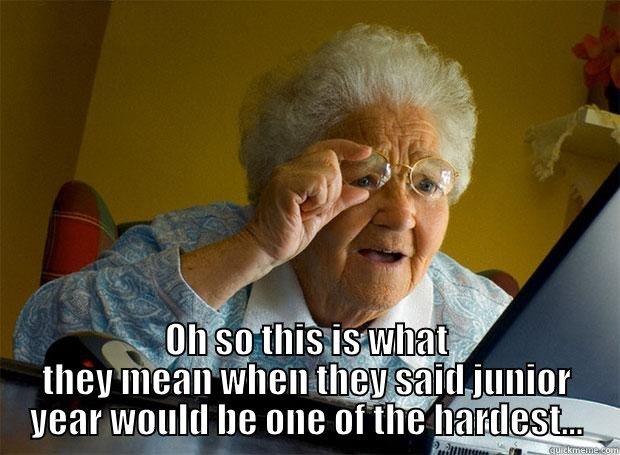  OH SO THIS IS WHAT THEY MEAN WHEN THEY SAID JUNIOR YEAR WOULD BE ONE OF THE HARDEST... Grandma finds the Internet