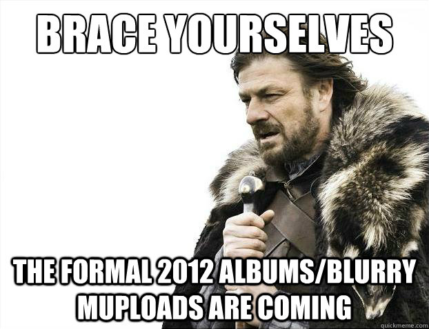 Brace yourselves the formal 2012 albums/blurry muploads are coming  Brace Yourselves - Borimir