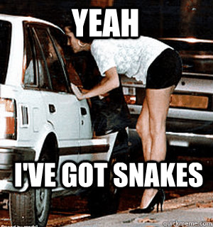 yeah i've got snakes  Karma Whore