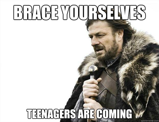 Brace yourselves Teenagers are Coming  Brace Yourselves - Borimir