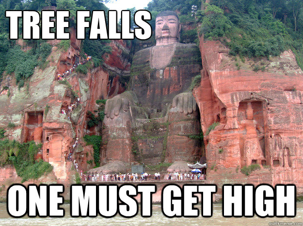 tree falls one must get high  baked caves
