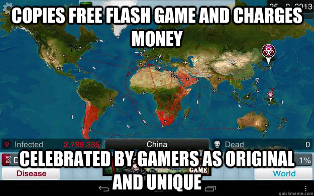 Copies free flash game and charges money Celebrated by gamers as original and unique - Copies free flash game and charges money Celebrated by gamers as original and unique  Misc